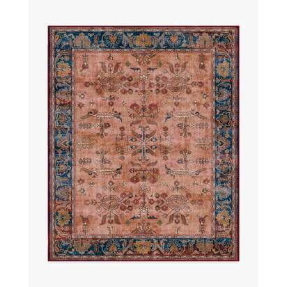 Yara Navy & Bronze Flatwoven Rug - 245 x 305 cm - Rug + Pad System