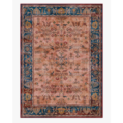Yara Navy & Bronze Flatwoven Rug - 305 x 425 cm - Rug + Pad System
