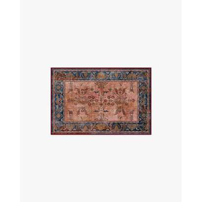 Yara Navy & Bronze Flatwoven Rug - 305 x 425 cm - Rug + Pad System