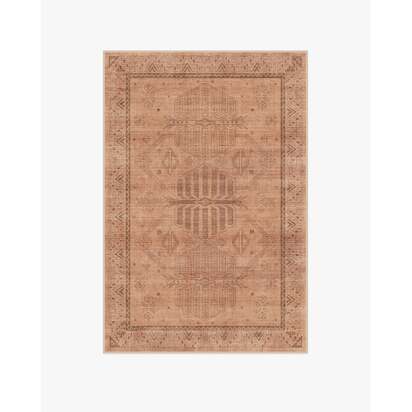 Zariah Rose & Rust Flatwoven Rug - 120 x 185 cm - Rug + Cushioned Pad System