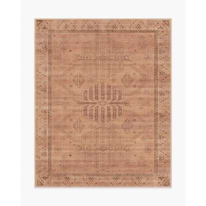 Zariah Rose & Rust Flatwoven Rug - 245 x 305 cm - Rug + Cushioned Pad System