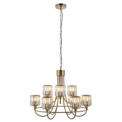 Girona 9 Tiered Pendant Light Antique Brass