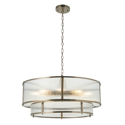 Taormina 8 Tiered Pendant Light Antique Brass