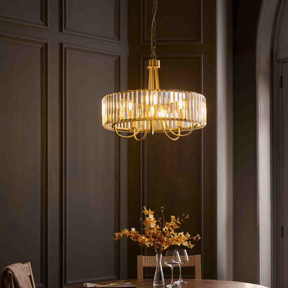 Zadar 5 Pendant Light Antique Brass