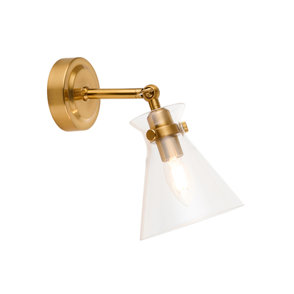 Marlow 1 Wall Light Brushed Aged Brass