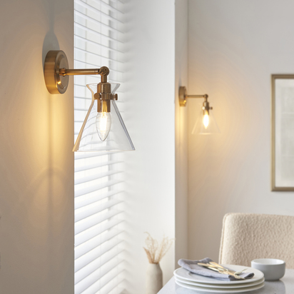 Marlow 1 Wall Light Brushed Aged Brass