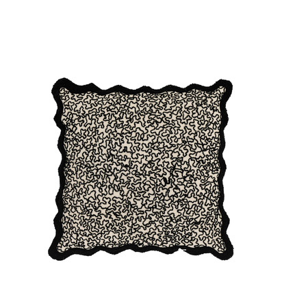 Langwell Cushion Black Feather Filled