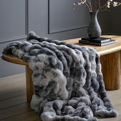 Fairham Rabbit Faux Fur Throw