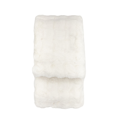 Fairham Rabbit Faux Fur Throw Crm