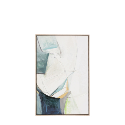 Dulwich Teal Sketched Lines Canvas
