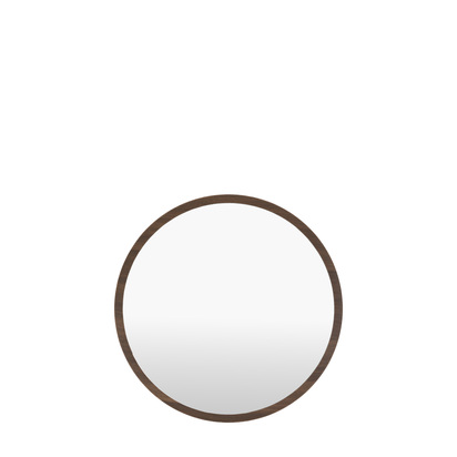 Maplehurst Round Mirror Walnut  - Small