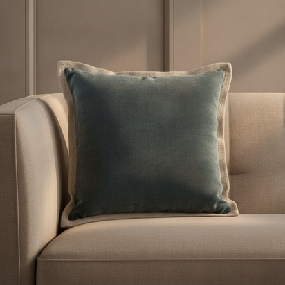 OKA | Isla Cushion Cover - Air Force Blue | Cushion Cover