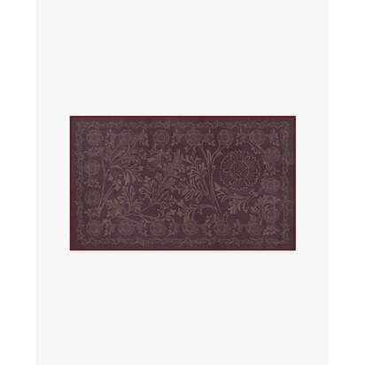 Chamomile Burgundy Flatwoven Rug by Morris & Co. - 90 x 150 cm - Rug + Cushioned Pad System
