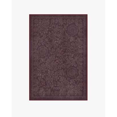 Chamomile Burgundy Flatwoven Rug by Morris & Co. - 120 x 185 cm - Rug + Cushioned Pad System