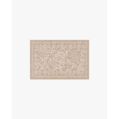Chamomile Cream Flatwoven Rug by Morris & Co. - 60 x 90 cm - Rug + Pad System