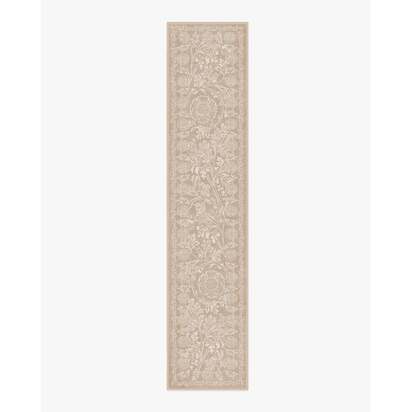 Chamomile Cream Flatwoven Rug by Morris & Co. - 75 x 365 cm - Rug + Pad System