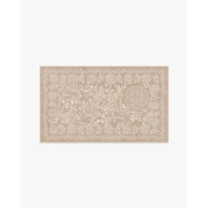 Chamomile Cream Flatwoven Rug by Morris & Co. - 90 x 150 cm - Rug + Pad System