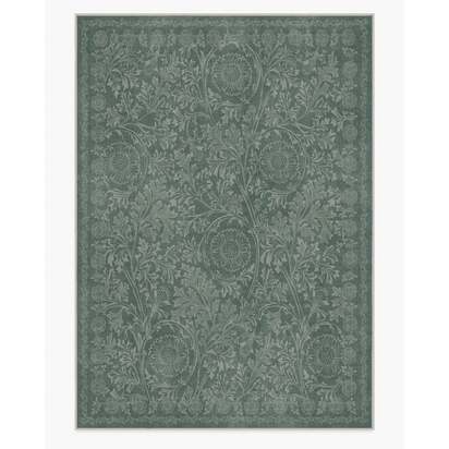 Chamomile Teal Green Rug by Morris & Co. - 305 x 425 cm - All-In-One Rug