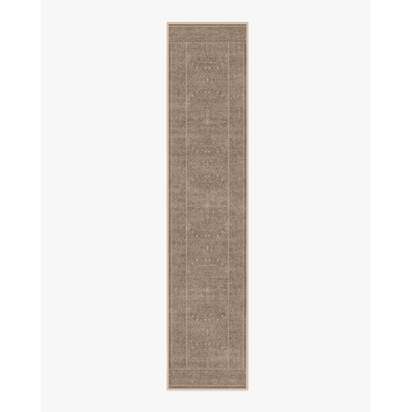 Walthamstow Light Brown Flatwoven Rug by Morris & Co. - 75 x 365 cm - Rug + Pad System