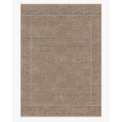 Walthamstow Light Brown Flatwoven Rug by Morris & Co. - 305 x 425 cm - Rug + Pad System