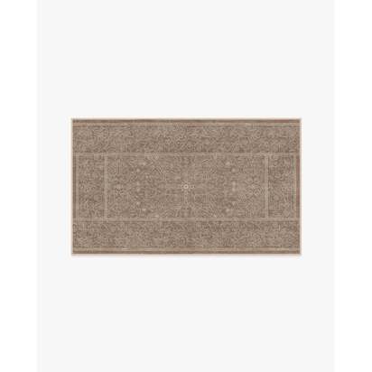 Walthamstow Light Brown Flatwoven Rug by Morris & Co. - 90 x 150 cm - Rug + Cushioned Pad System