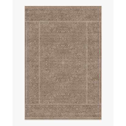 Walthamstow Light Brown Flatwoven Rug by Morris & Co. - 150 x 215 cm - Rug + Cushioned Pad System