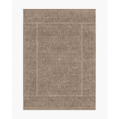 Walthamstow Light Brown Flatwoven Rug by Morris & Co. - 185 x 275 cm - Rug + Cushioned Pad System