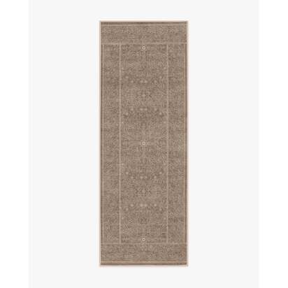 Walthamstow Light Brown Flatwoven Rug by Morris & Co. - 245 x 305 cm - Rug + Cushioned Pad System