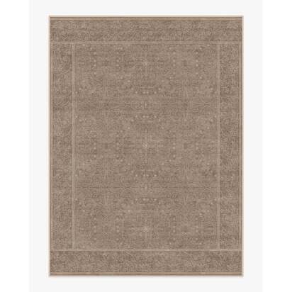Walthamstow Light Brown Flatwoven Rug by Morris & Co. - 275 x 365 cm - Rug + Cushioned Pad System