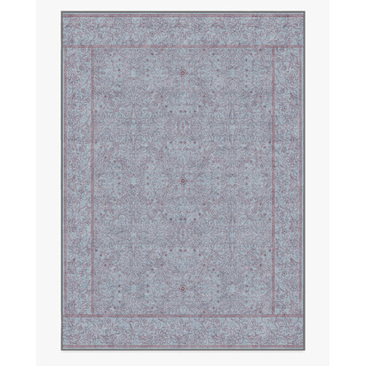 Walthamstow Slate Blue & Burgundy Rug by Morris & Co. - 305 x 425 cm - All-In-One Rug