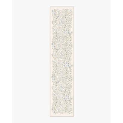 Wild Tulip & Vine Cream Flatwoven Rug by Morris & Co. - 75 x 365 cm - Rug + Pad System