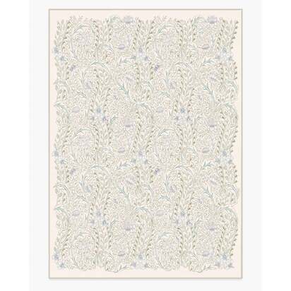 Wild Tulip & Vine Cream Flatwoven Rug by Morris & Co. - 305 x 425 cm - Rug + Pad System