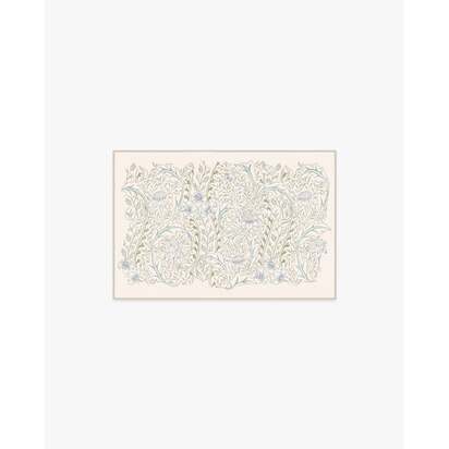 Wild Tulip & Vine Cream Flatwoven Rug by Morris & Co. - 60 x 90 cm - Rug + Cushioned Pad System