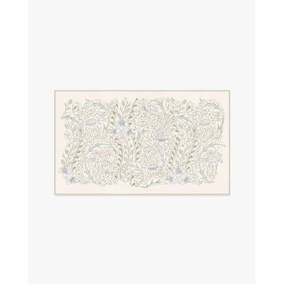Wild Tulip & Vine Cream Flatwoven Rug by Morris & Co. - 90 x 150 cm - Rug + Cushioned Pad System