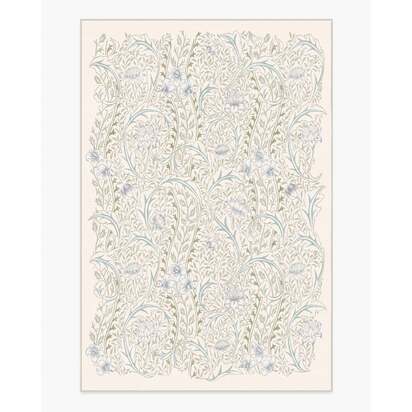 Wild Tulip & Vine Cream Flatwoven Rug by Morris & Co. - 200 x 290 cm - Rug + Cushioned Pad System