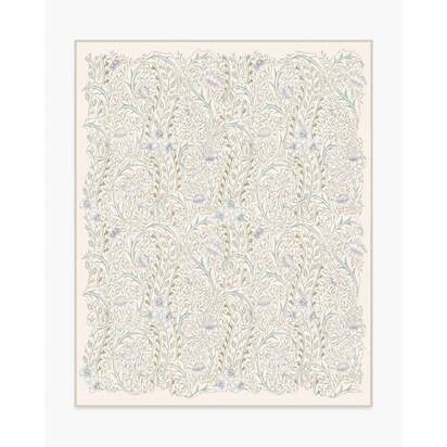 Wild Tulip & Vine Cream Flatwoven Rug by Morris & Co. - 245 x 305 cm - Rug + Cushioned Pad System