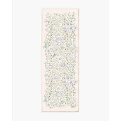 Wild Tulip & Vine Cream Flatwoven Rug by Morris & Co. - 245 x 305 cm - Rug + Cushioned Pad System