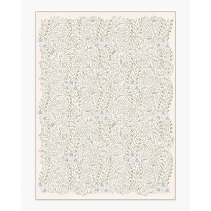 Wild Tulip & Vine Cream Flatwoven Rug by Morris & Co. - 275 x 365 cm - Rug + Cushioned Pad System