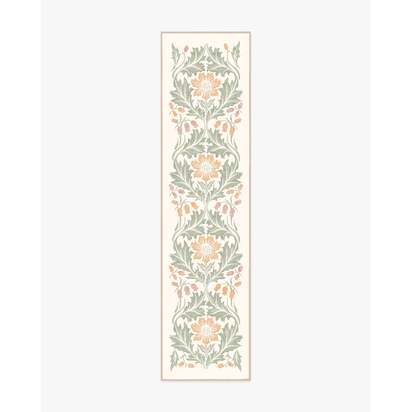 Woodbell & Anemone Cream Rug by Morris & Co. - 75 x 305 cm - All-In-One Rug