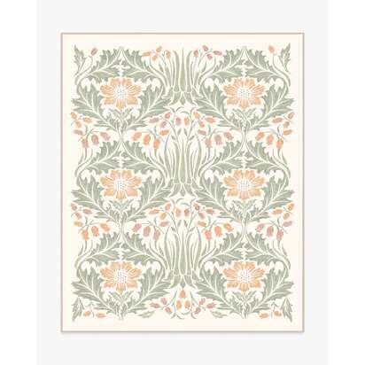 Woodbell & Anemone Cream Flatwoven Rug by Morris & Co. - 245 x 305 cm - Rug + Cushioned Pad System