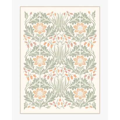 Woodbell & Anemone Cream Flatwoven Rug by Morris & Co. - 275 x 365 cm - Rug + Cushioned Pad System