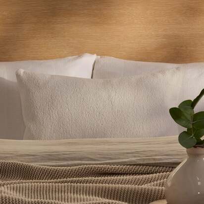 Yelden 35x55cm Scatter Cushion Cover - Chalk White Boucle