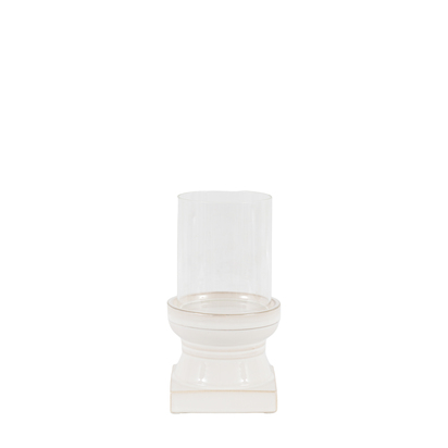 Arundel Ceramic Candle Holder White SMALL