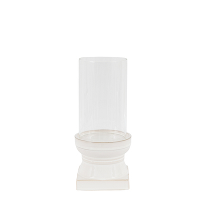 Arundel Ceramic Candle Holder White LARGE