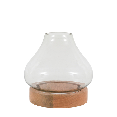 Petworth Mango Wood Hurricane Candle Holder