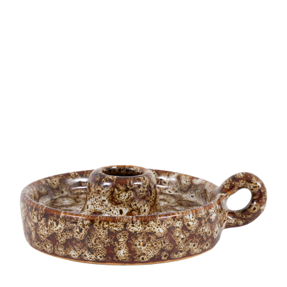 Ravello Ceramic Reactive Glaze Candle Holder Brown