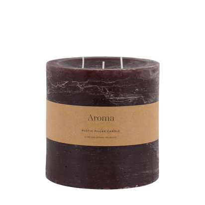 Burford Pillar Candle Rustic Espresso LARGE