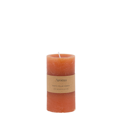 Burford Pillar Candle Rustic Tan (2pk) SMALL 2PK