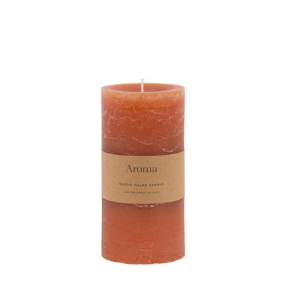 Burford Pillar Candle Rustic Tan (2pk) LARGE 2PK