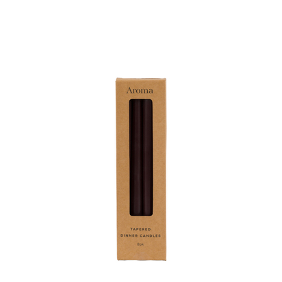 Henley Tapered Dinner Candles Espresso (8pk)